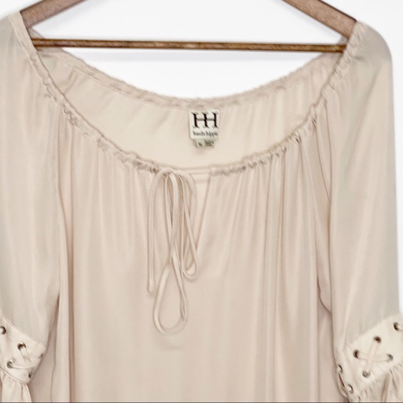 Haute Hippie Pink Peasant Top with Eyelets Medium - Picture 4 of 11